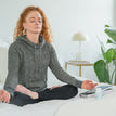 A woman meditating