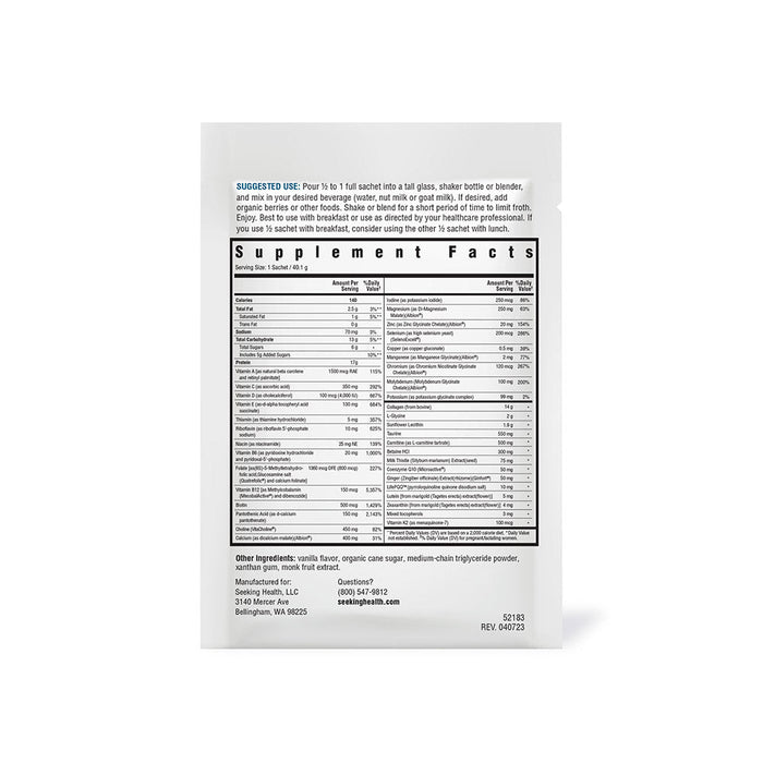 Seeking Health | Optimal Prenatal with Collagen | Prenatals | Powder