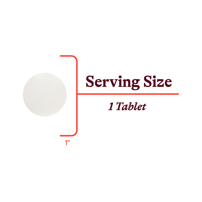 Serving size of the Magnesum Malate Chewable Vitamins