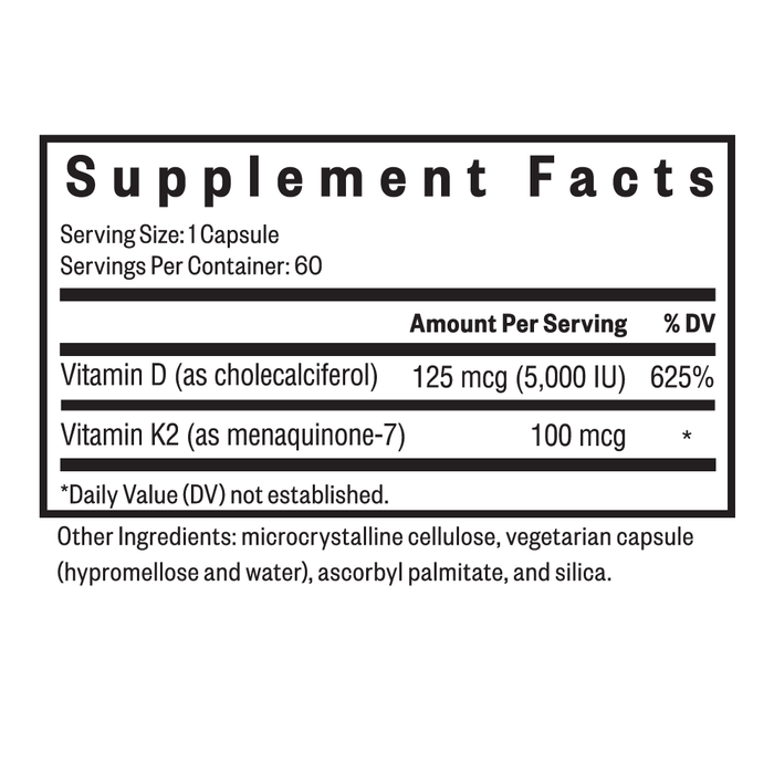 Vitamin D3 + K2